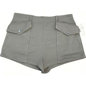 Anthropologie Utility Shorts Size 10 High Waist Green Tailored Safari Shorts